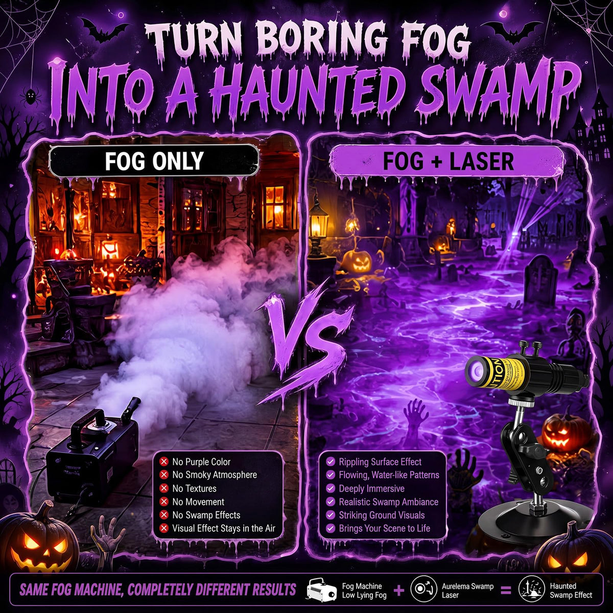 Monizes™ Halloween Laser Swamp Light