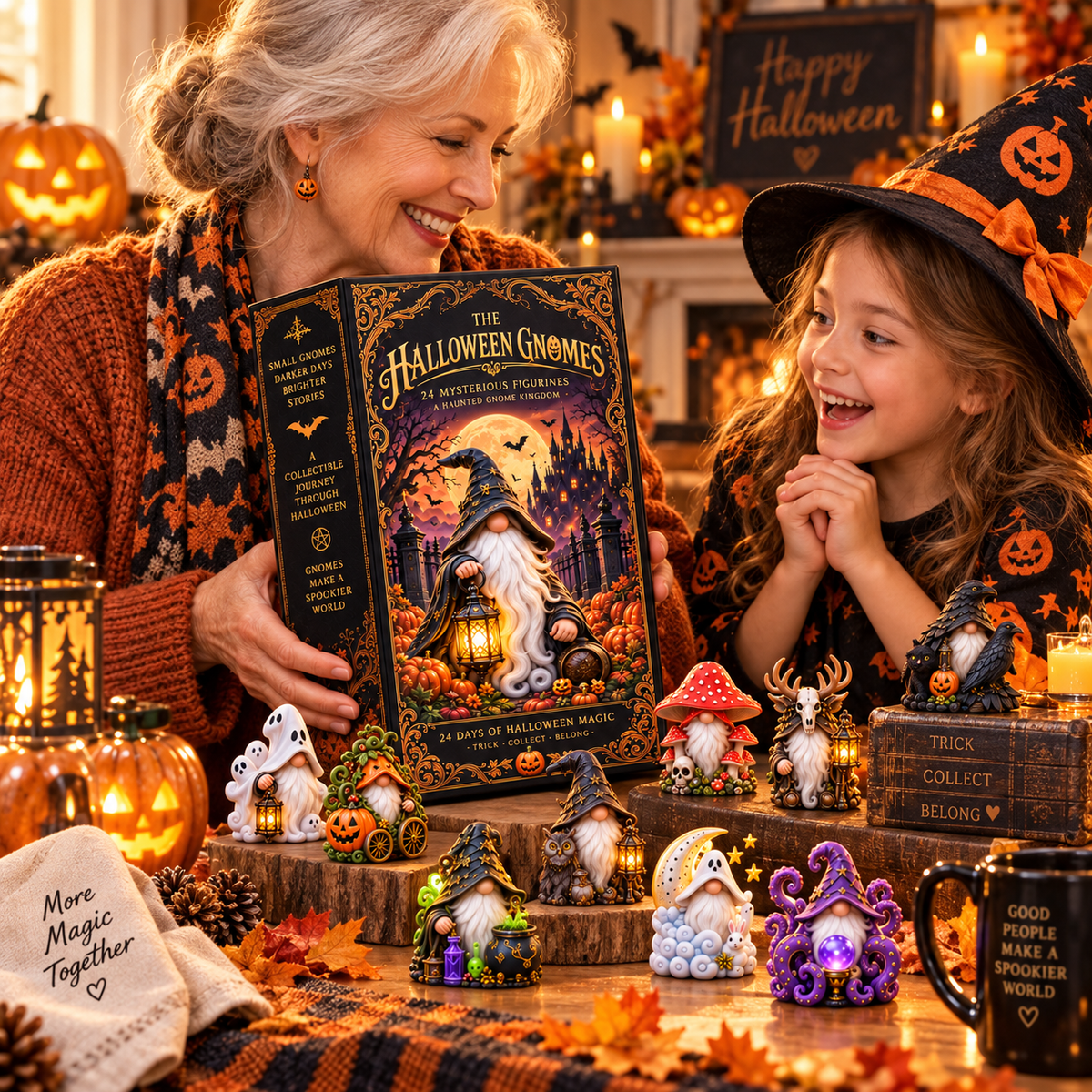 Halloween Gnomes 2026 – 24-Day Haunted Gnome Countdown Calendar with 24 Unique Collectible Miniatures, Spooky Halloween Gift for Gnome Lovers