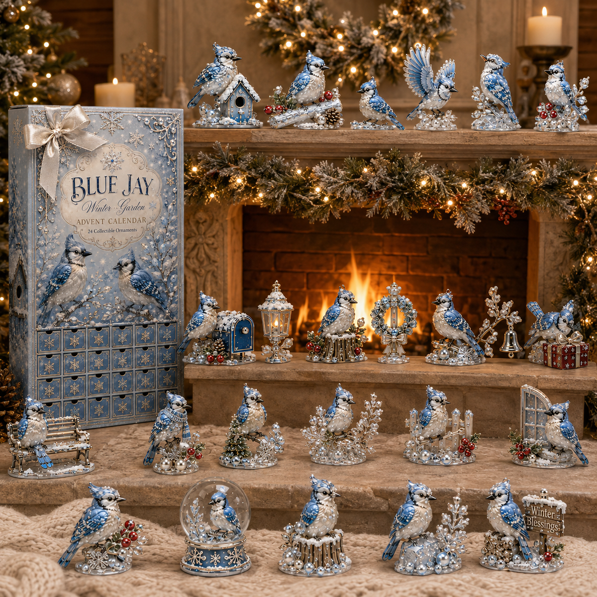 24-Day Blue Jay Advent Calendar | Collectible Figurine Christmas Countdown