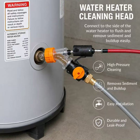 🔥OFERTA ESPECIAL🔥 50% DE DESCUENTO✨Herramienta resistente para desatascar calentadores de agua | Limpiador de sedimentos sin químicos ni electricidad para tanques, Soporte para eliminación de sarro