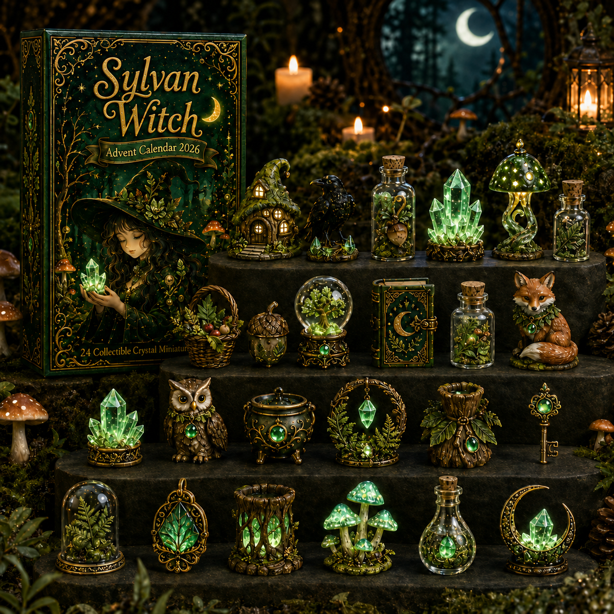 24 Days of Forest Magic – Witchy Crystal Miniature Countdown Calendar 2026