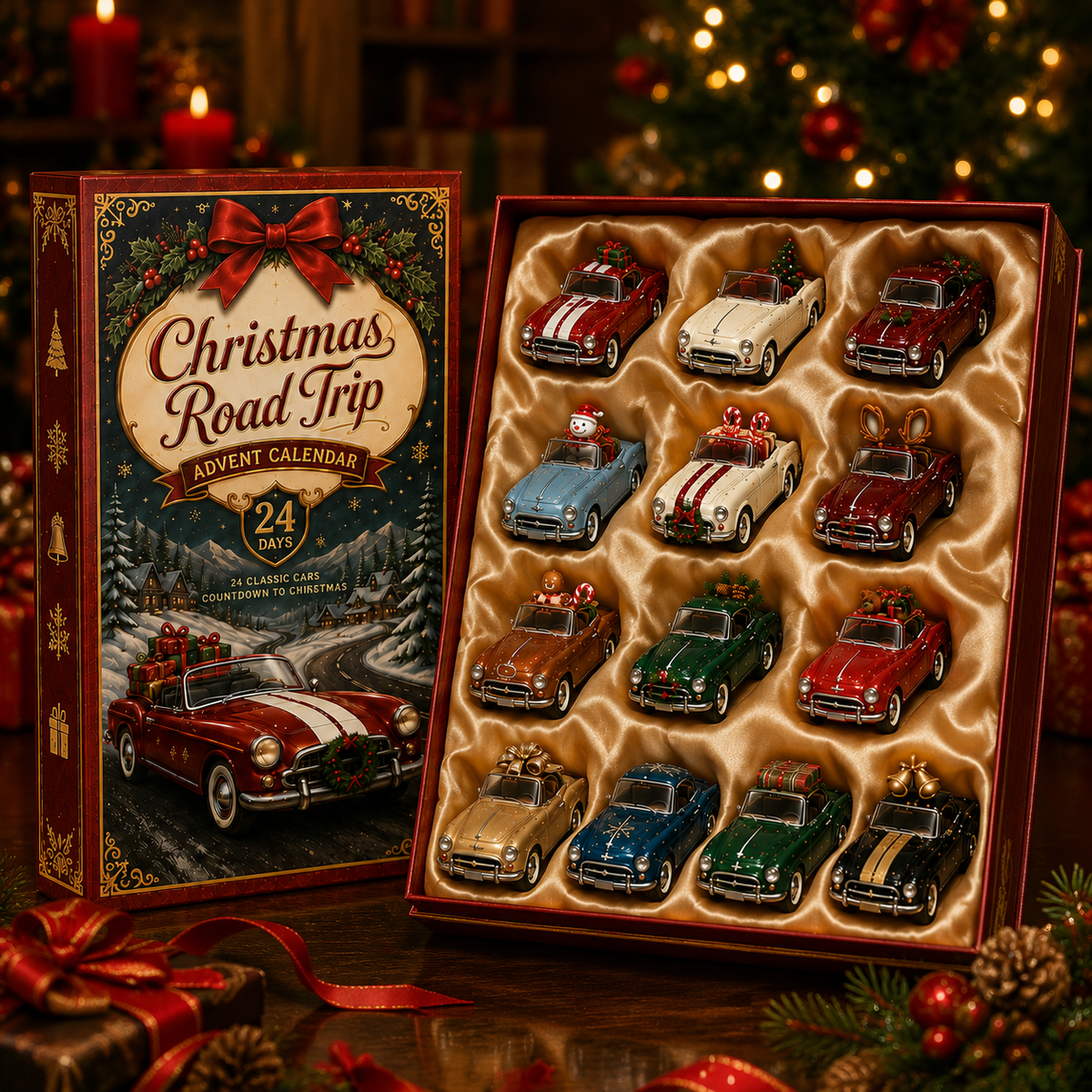 24-Day Christmas Car Advent Calendar | Countdown Blind Box Gift