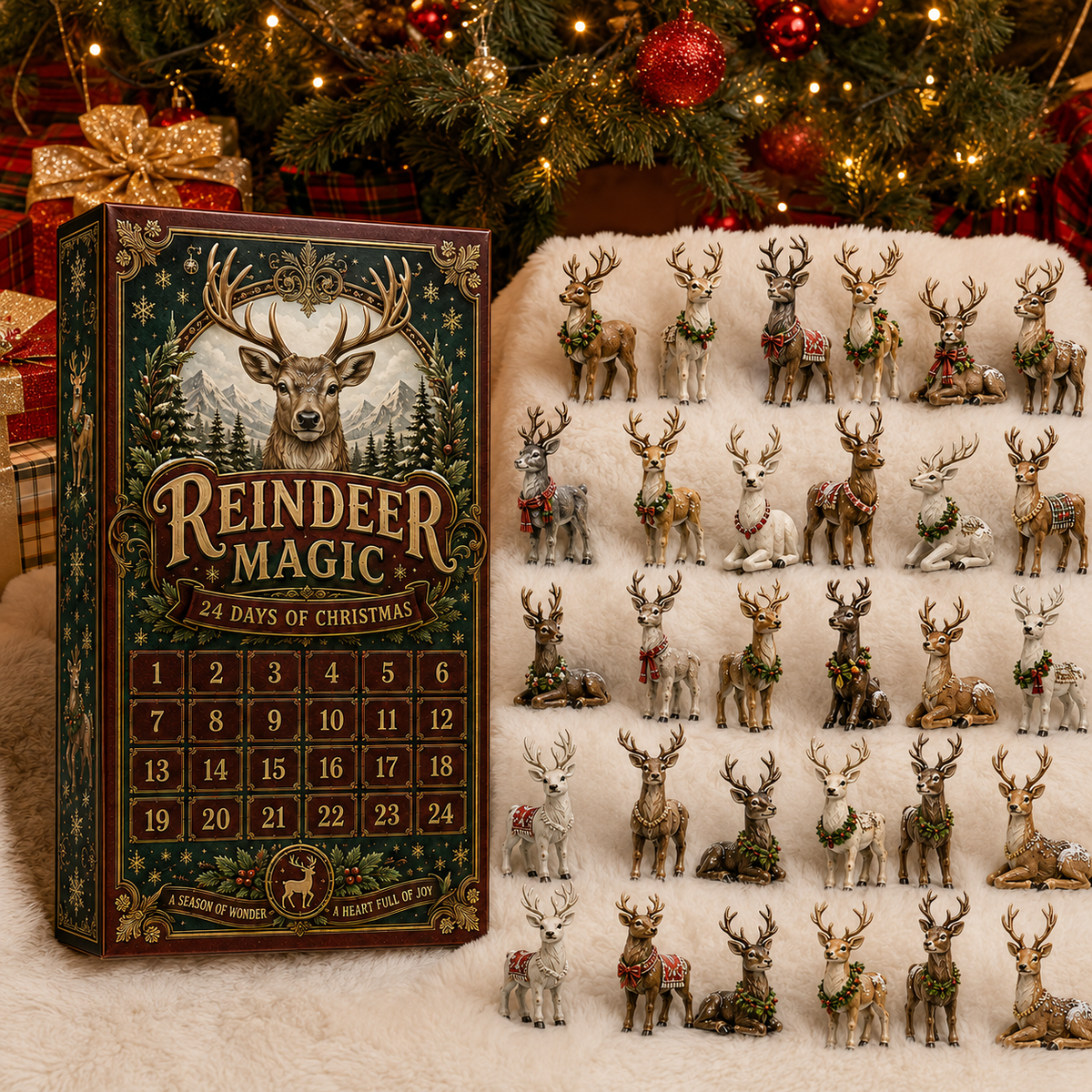 ✨24-Day Christmas Countdown Advent Calendar –Reindeer Magic  Ornament