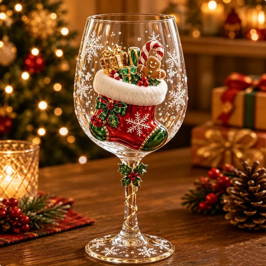 🎁Christmas Wine Glass Collection Gift Box Set✨& Free Shipping