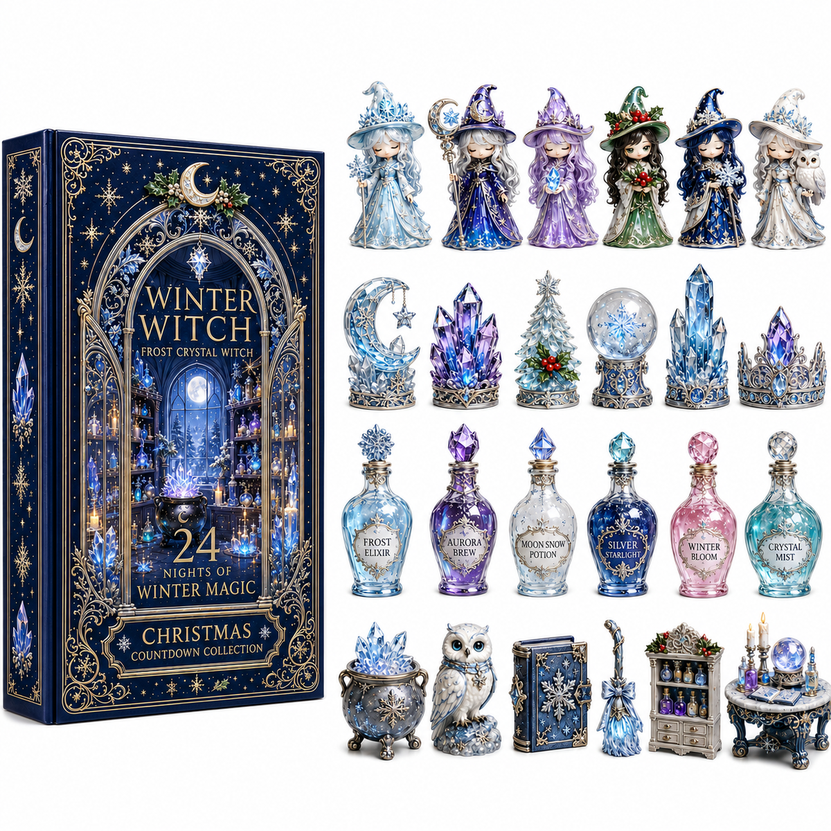 Winter Witch Advent Calendar 2026 – 24 Nights of Frost Crystal Magic