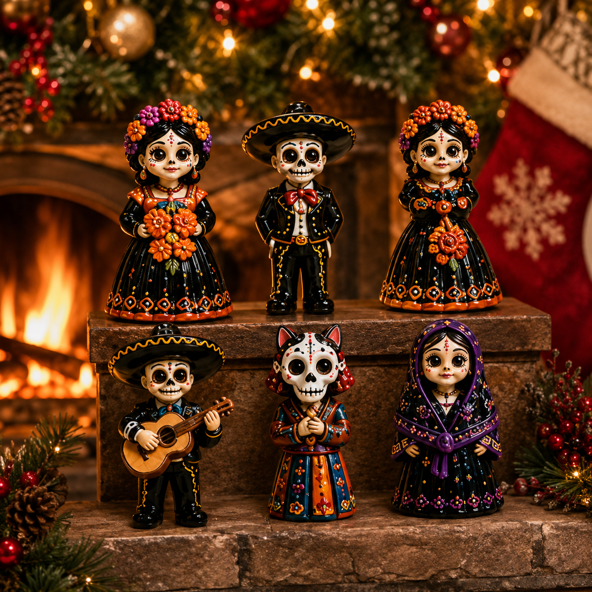 High-quality miniature model✨2026 Day of the Dead Advent Calendar – 24 Days of Mystery Collectible Figurines, Sugar Skull Characters & Festive Holiday Surprises