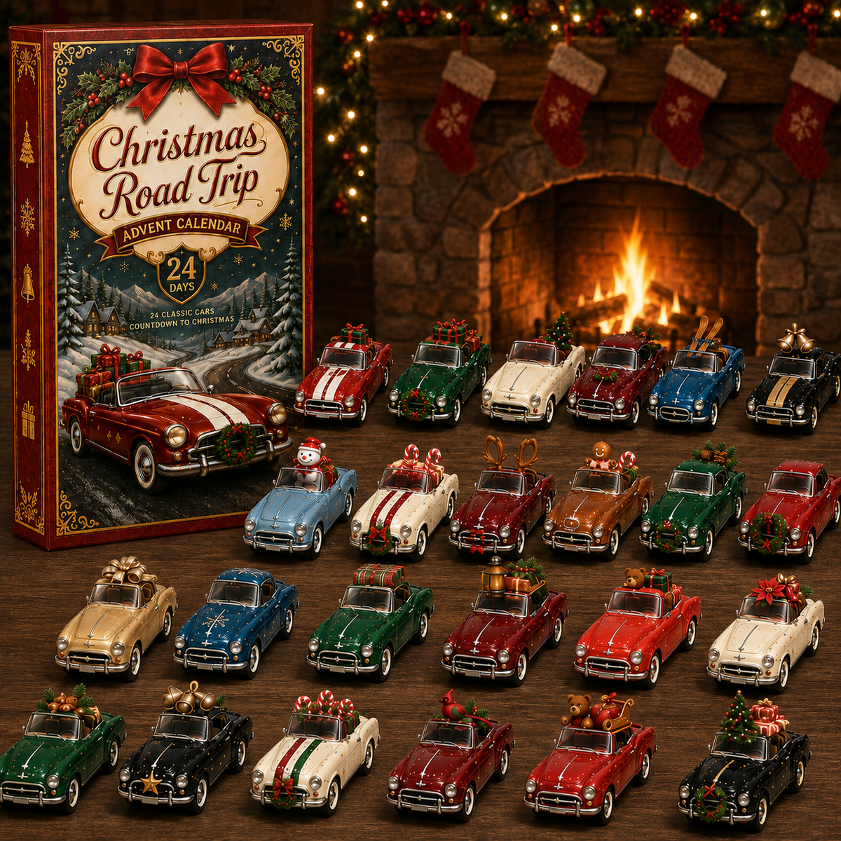 24-Day Christmas Car Advent Calendar | Countdown Blind Box Gift