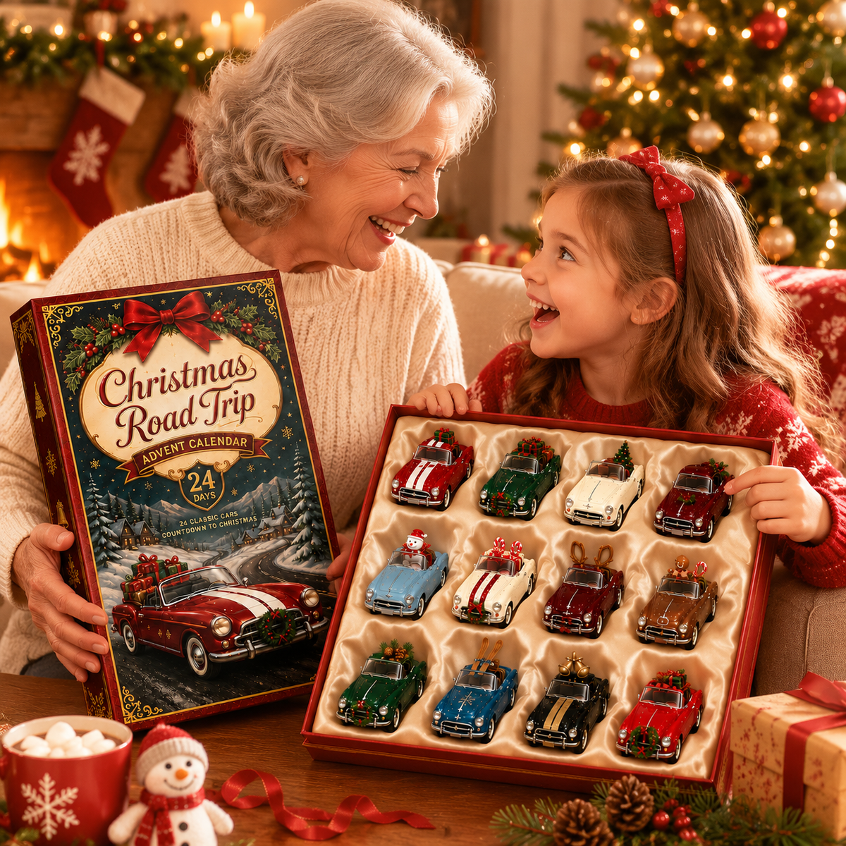 24-Day Christmas Car Advent Calendar | Countdown Blind Box Gift