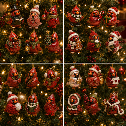 24-Day Advent Calendar | Cardinal Christmas Ornaments Countdown Gift