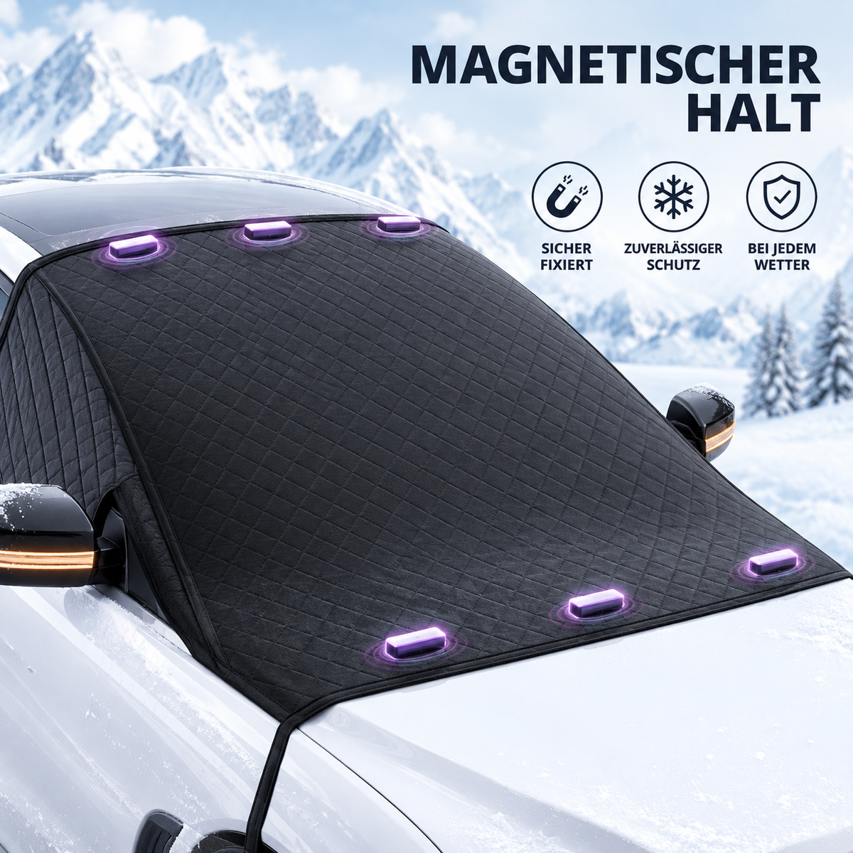 2026 Cubierta mejorada magnética para parabrisas de coche para todo tipo de clima contra la nieve