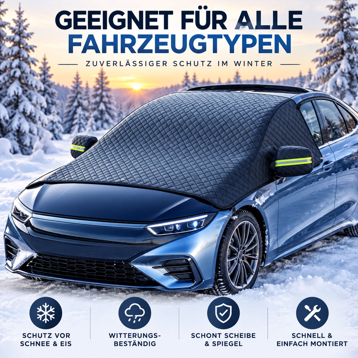 2026 Cubierta mejorada magnética para parabrisas de coche para todo tipo de clima contra la nieve