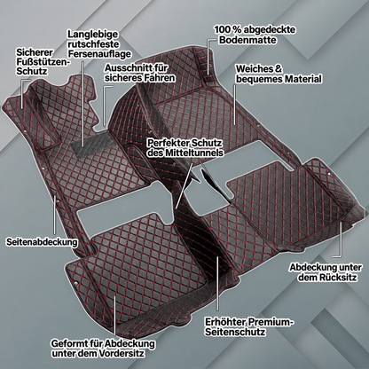 Elvie 2026 Alfombrillas de cuero de 5 capas hechas a medida para coches, de primera calidad