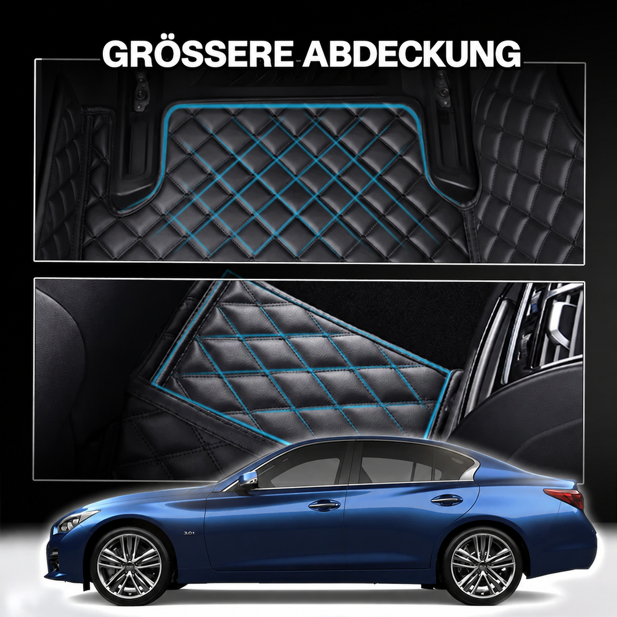 Elvie 2026 Alfombrillas de cuero de 5 capas hechas a medida para coches, de primera calidad