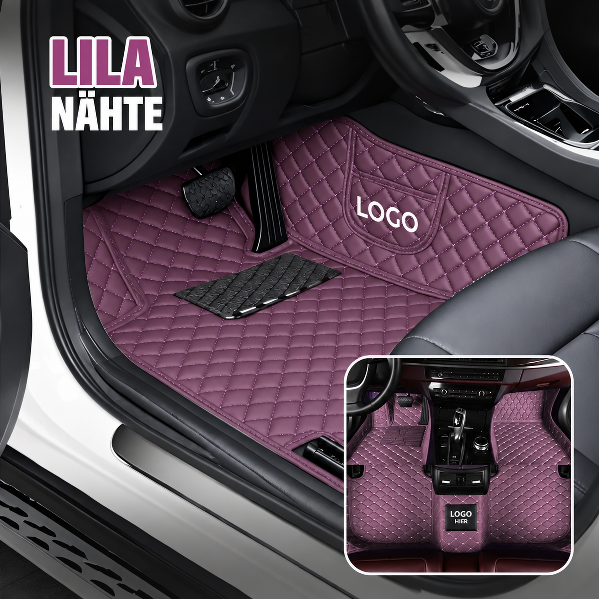 Elvie 2026 Alfombrillas de cuero de 5 capas hechas a medida para coches, de primera calidad