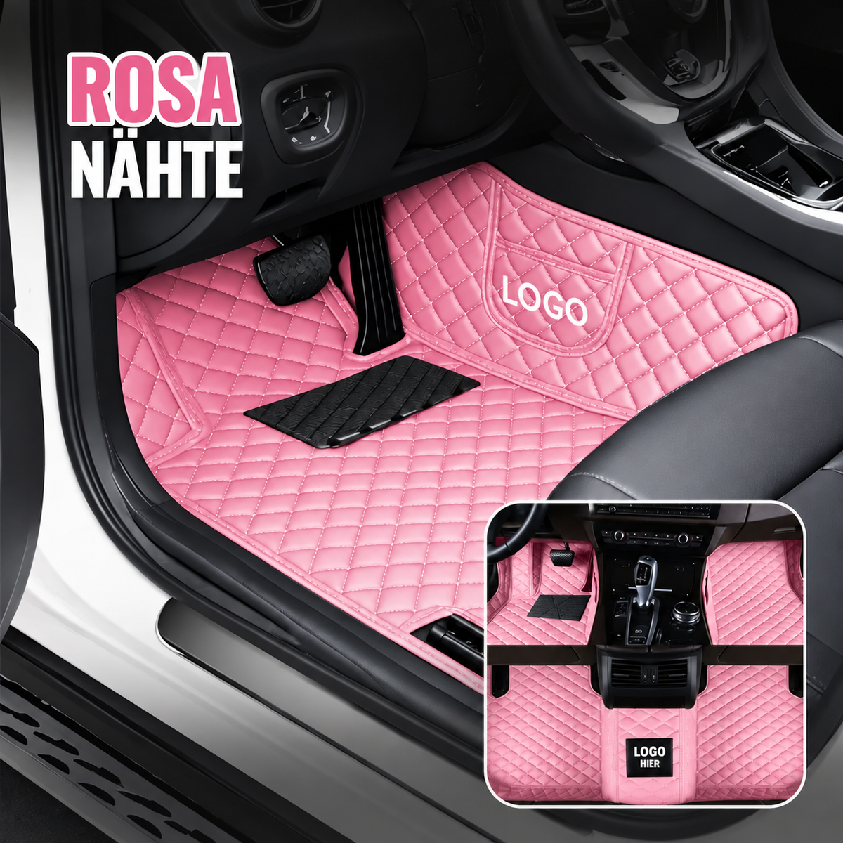 Elvie 2026 Alfombrillas de cuero de 5 capas hechas a medida para coches, de primera calidad
