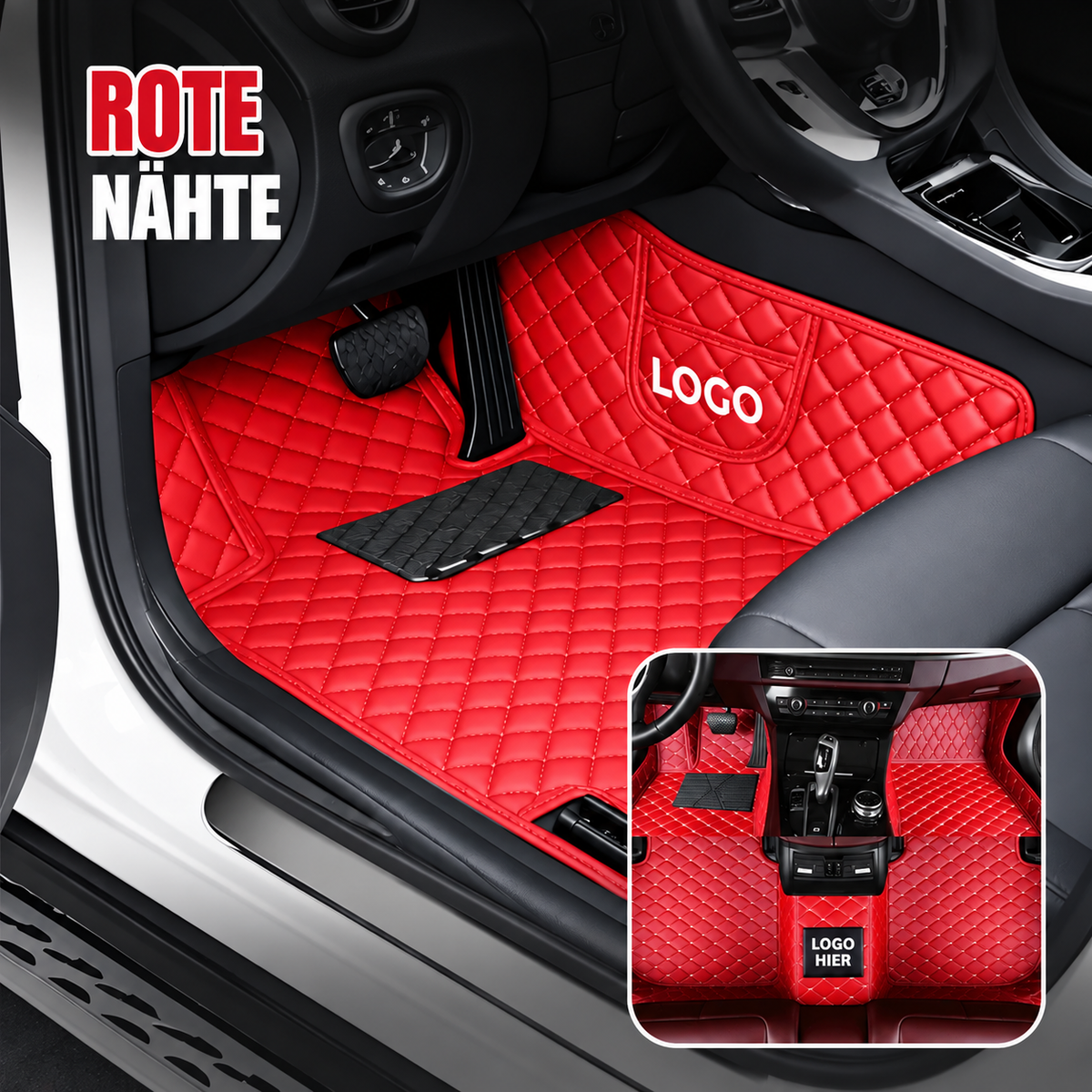 Elvie 2026 Alfombrillas de cuero de 5 capas hechas a medida para coches, de primera calidad