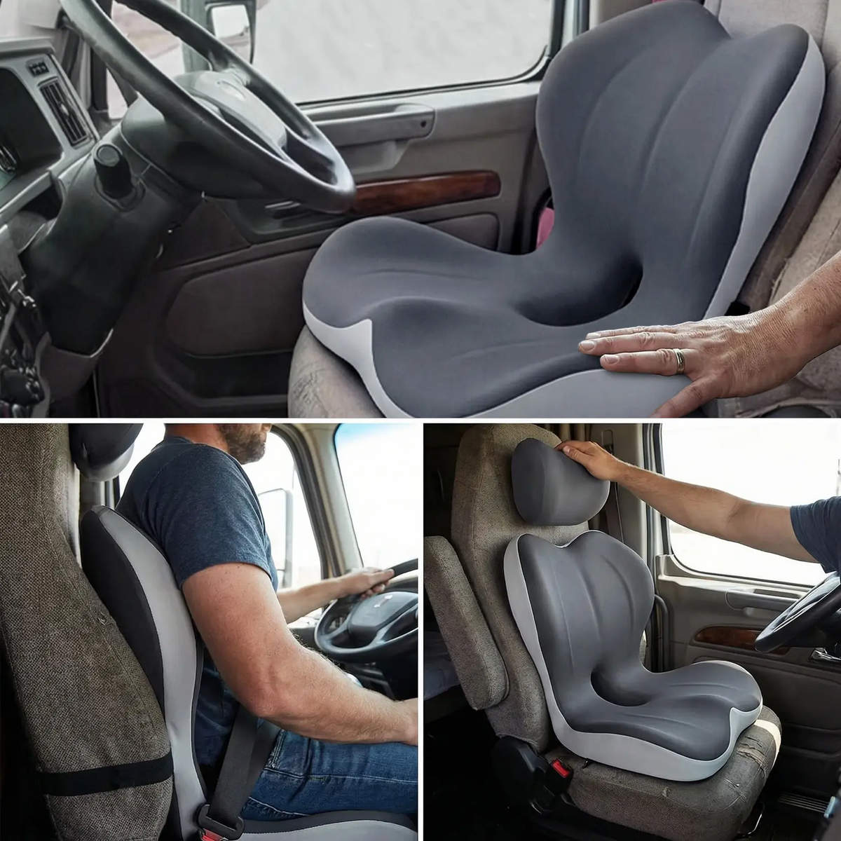 Monizes™ ErgoNest – Cojín Integrado de Asiento y Soporte Lumbar de Espuma Viscoelástica