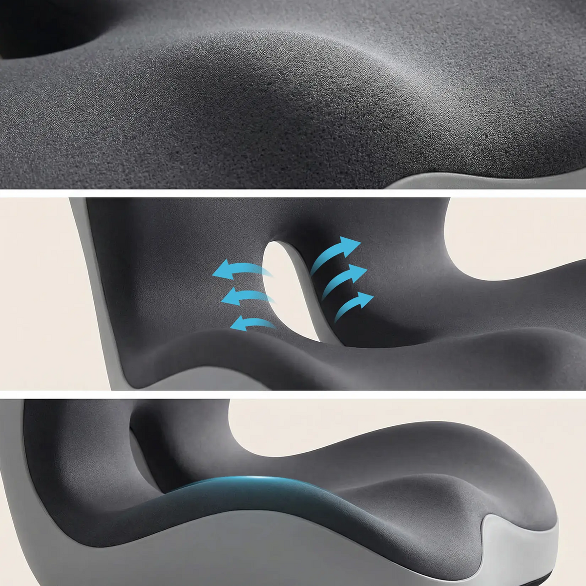 Monizes™ ErgoNest – Cojín Integrado de Asiento y Soporte Lumbar de Espuma Viscoelástica