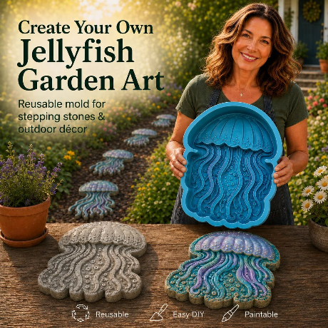 💥 ÚLTIMO DÍA 55% DE DESCUENTO - 🌊 Molde Reutilizable para Arte de Jardín Marino – Adoquines DIY