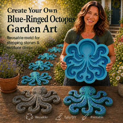 💥 ÚLTIMO DÍA 55% DE DESCUENTO - 🌊 Molde Reutilizable para Arte de Jardín Marino – Adoquines DIY