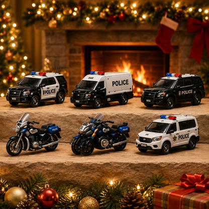 High-quality miniature model✨Police Vehicles Fleet Advent Calendar 2026 - 24-Day Festive Countdown