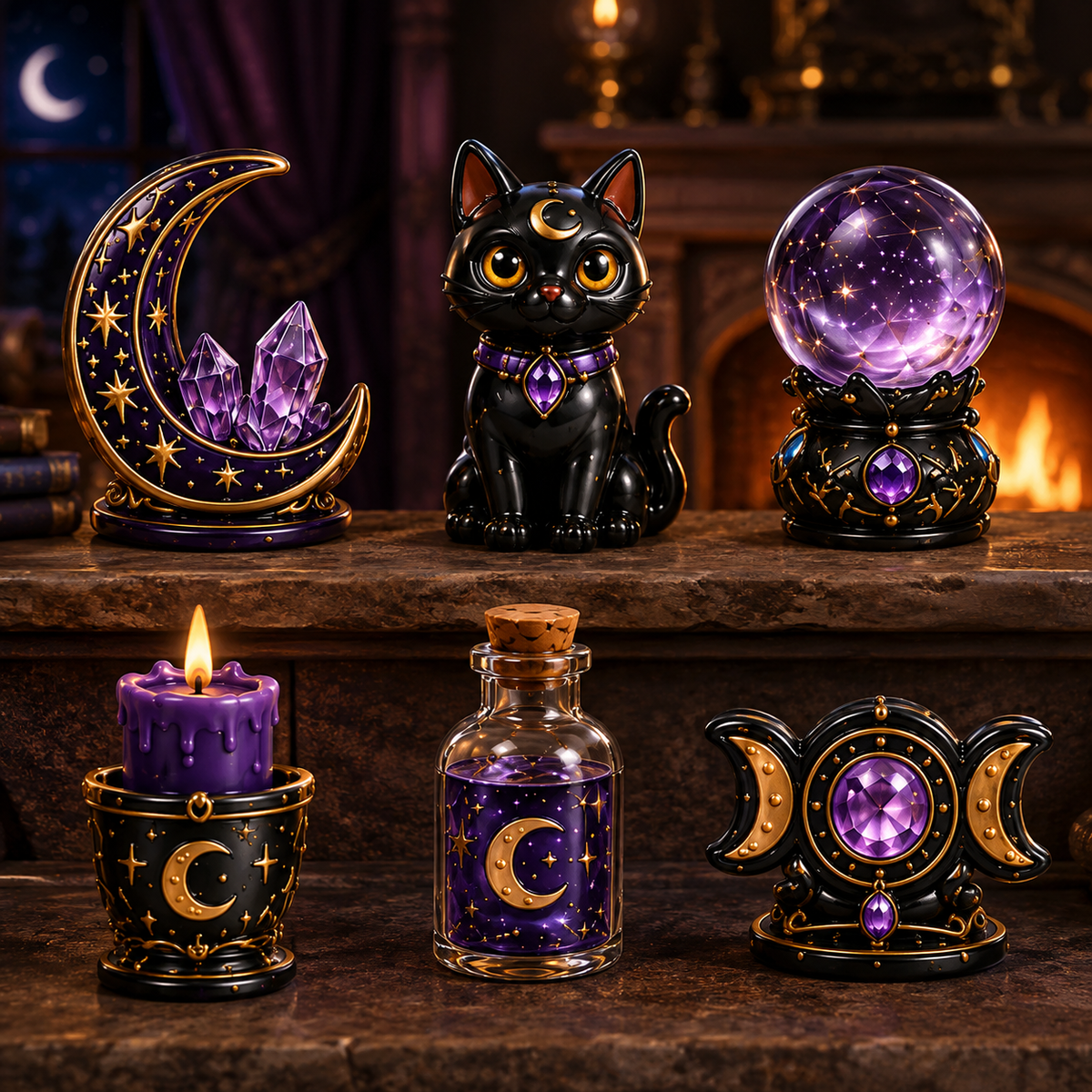 Crystal Witch Advent Calendar 2026 – 24 Days of Magical Crystal Miniatures, Mystical Witchy Collectibles & Enchanting Gifts for Fantasy Lovers