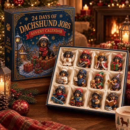 24 Days of Dachshund Jobs Advent Calendar 2026 – 24 Unique Collectible Dachshund Miniatures, Christmas Countdown Gift for Dog Lovers