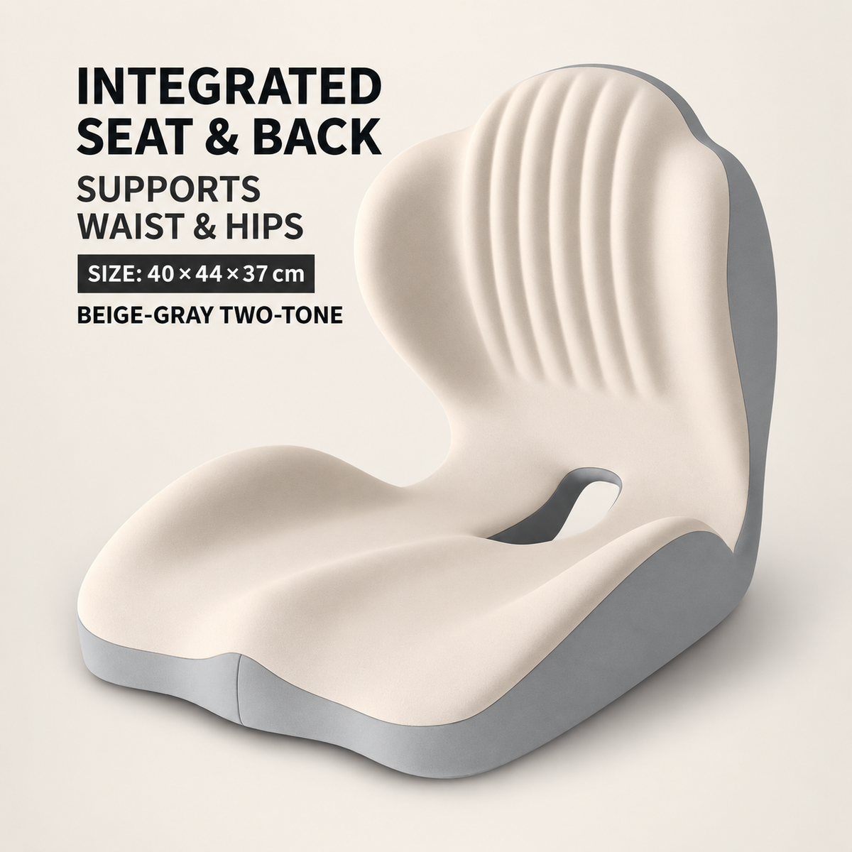 Monizes™ ErgoNest – Cojín Integrado de Asiento y Soporte Lumbar de Espuma Viscoelástica