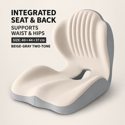 Monizes™ ErgoNest – Cojín Integrado de Asiento y Soporte Lumbar de Espuma Viscoelástica