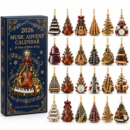 2026 Music Lovers’ Advent Calendar – 24 Unique Musical Instrument Christmas Tree Miniatures