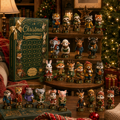 ✨24-Day Christmas Countdown Advent Calendar –Animal Surprise Ornament