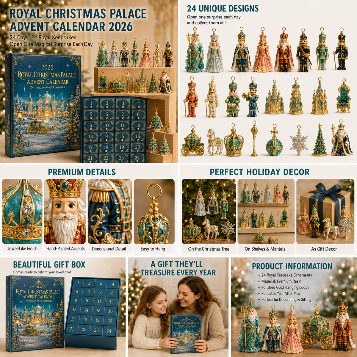 ✨2026 Royal Christmas Palace Luxury Countdown Gift Set