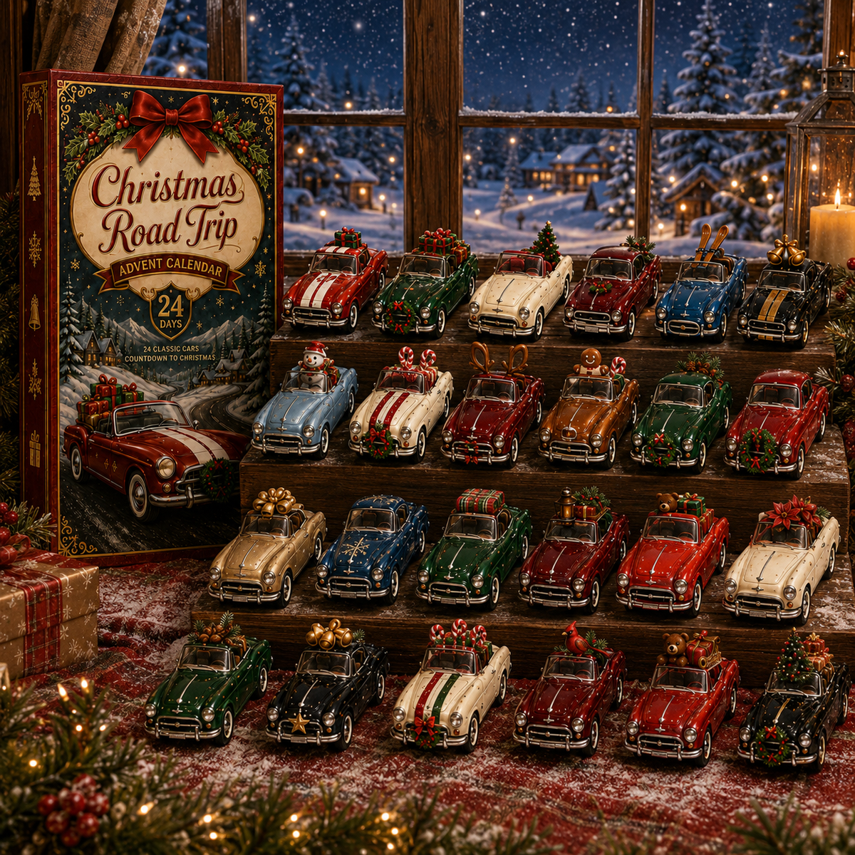 24-Day Christmas Car Advent Calendar | Countdown Blind Box Gift
