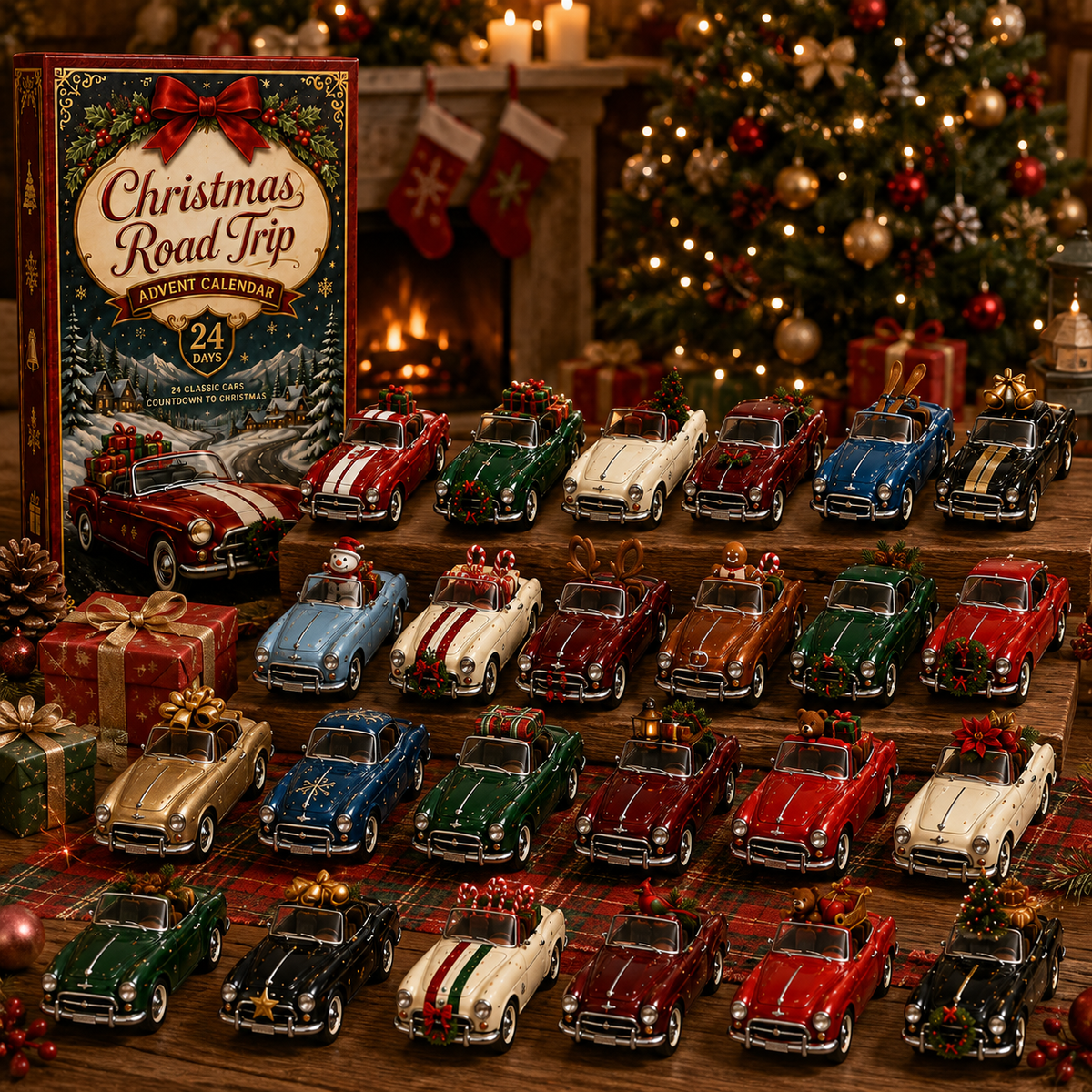 24-Day Christmas Car Advent Calendar | Countdown Blind Box Gift