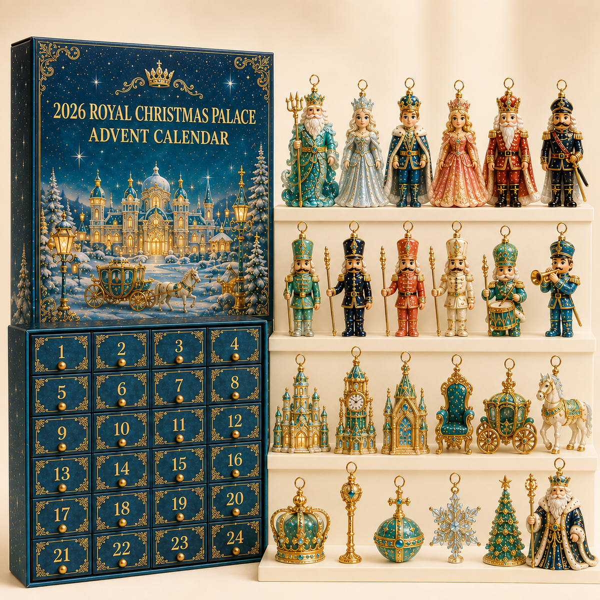 ✨2026 Royal Christmas Palace Luxury Countdown Gift Set