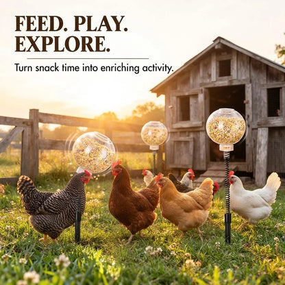 🔥 LAST DAY 49% OFF -📍Interactive Swinging Chicken Feeder Toy