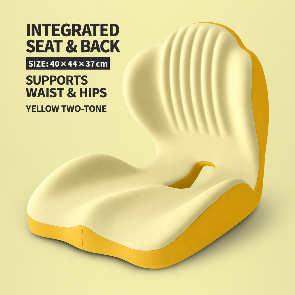 Monizes™ ErgoNest – Cojín Integrado de Asiento y Soporte Lumbar de Espuma Viscoelástica