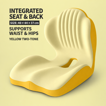 Monizes™ ErgoNest – Cojín Integrado de Asiento y Soporte Lumbar de Espuma Viscoelástica