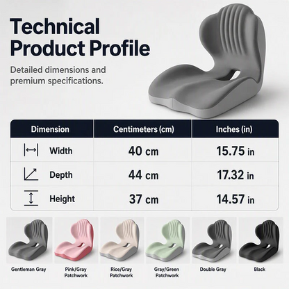 Monizes™ ErgoNest – Cojín Integrado de Asiento y Soporte Lumbar de Espuma Viscoelástica
