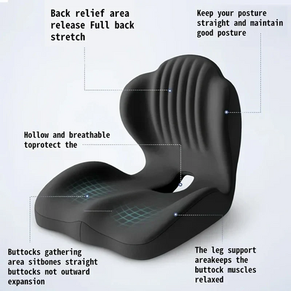 Monizes™ ErgoNest – Cojín Integrado de Asiento y Soporte Lumbar de Espuma Viscoelástica