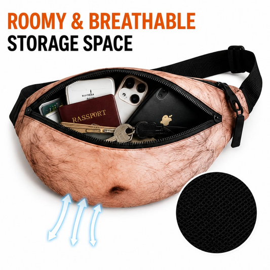 😂 Hilarious Fake Beer Belly Fanny Pack - The Ultimate Gag Gift & Prank Waist Bag 🍺