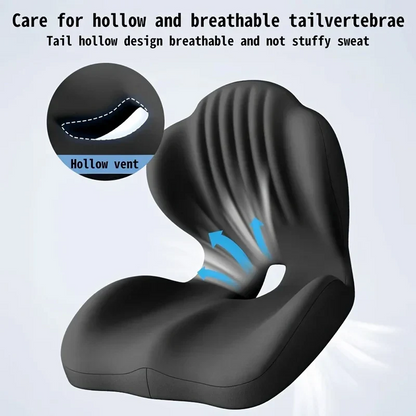 Monizes™ ErgoNest – Cojín Integrado de Asiento y Soporte Lumbar de Espuma Viscoelástica