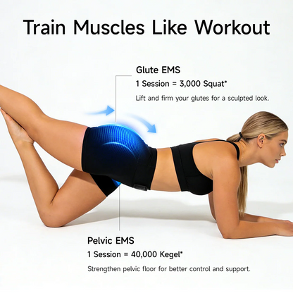 Monizes™ 3-Zone EMS Toning Shorts: Targeted Abdomen, Glutes & Pelvic Floor Support