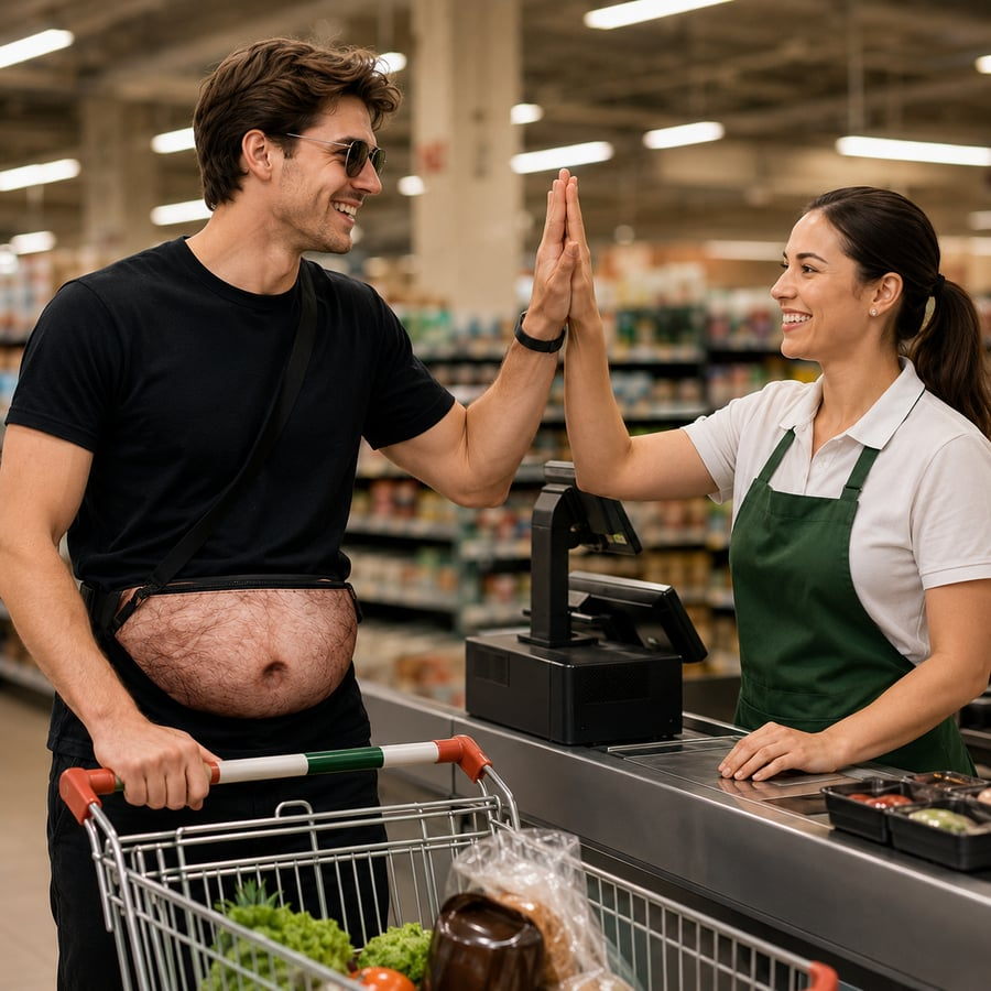 😂 Divertidísima riñonera con barriga de cerveza falsa: el regalo de broma y la riñonera más divertidos 🍺