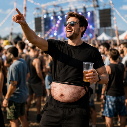 😂 Divertidísima riñonera con barriga de cerveza falsa: el regalo de broma y la riñonera más divertidos 🍺