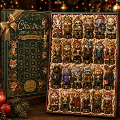 ✨24-Day Christmas Countdown Advent Calendar –Animal Surprise Ornament