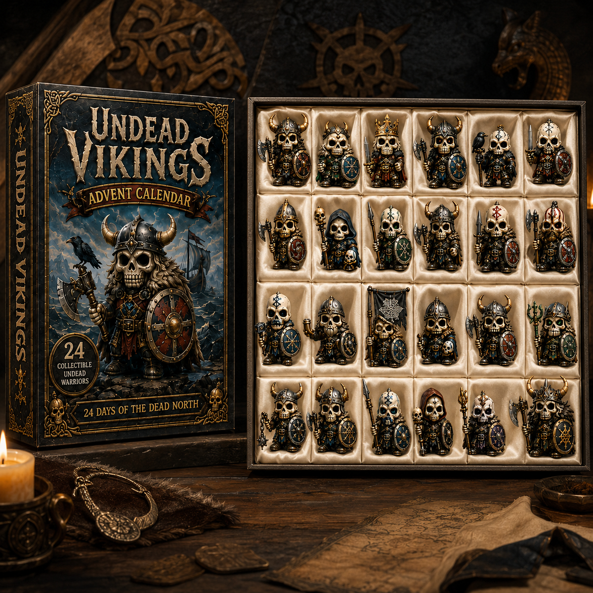 ⚔️Undead Vikings Advent Calendar 2026 – 24-Day Countdown with Collectible  Undead Warrior Miniatures