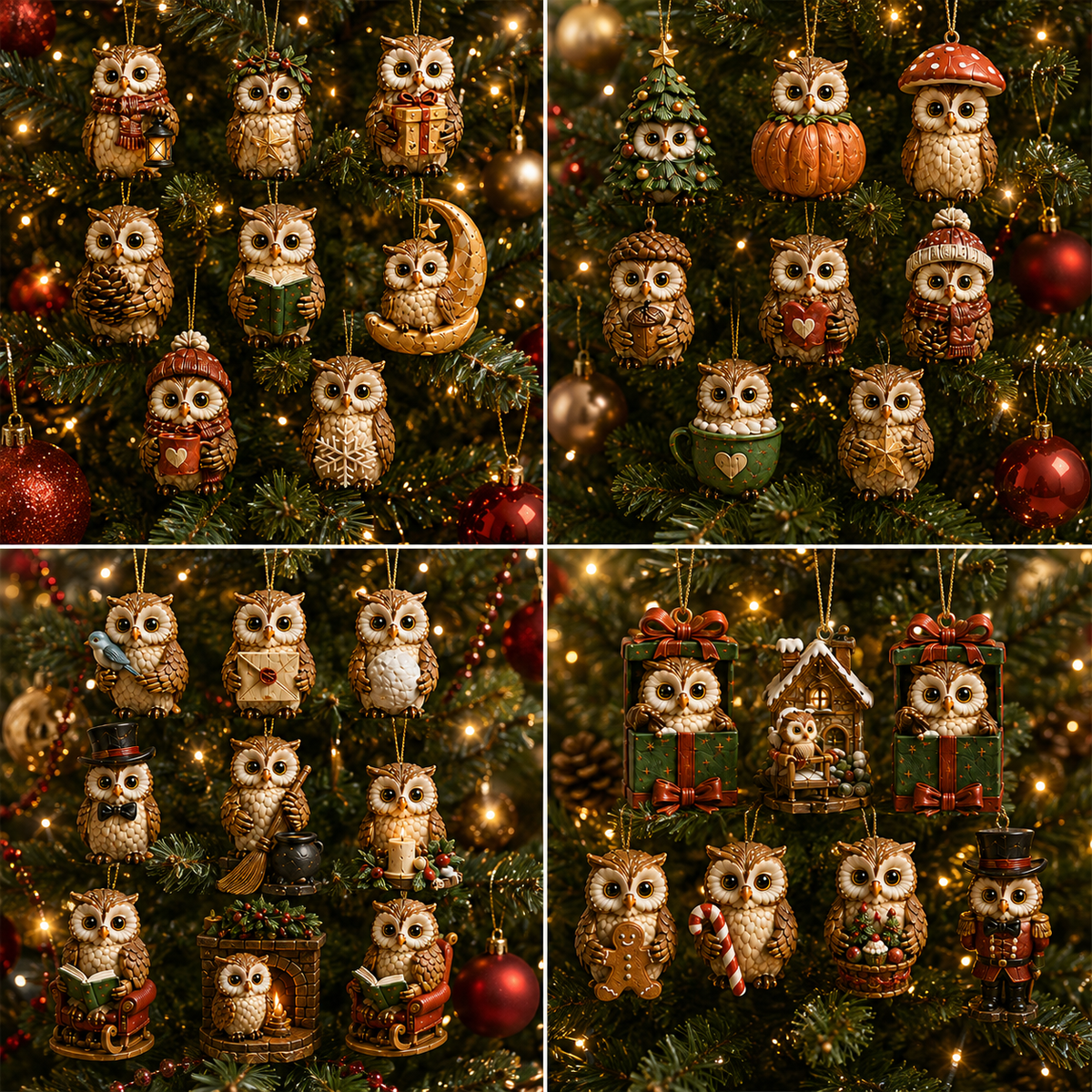 ✨24-Day Christmas Countdown Advent Calendar –owl Ornament