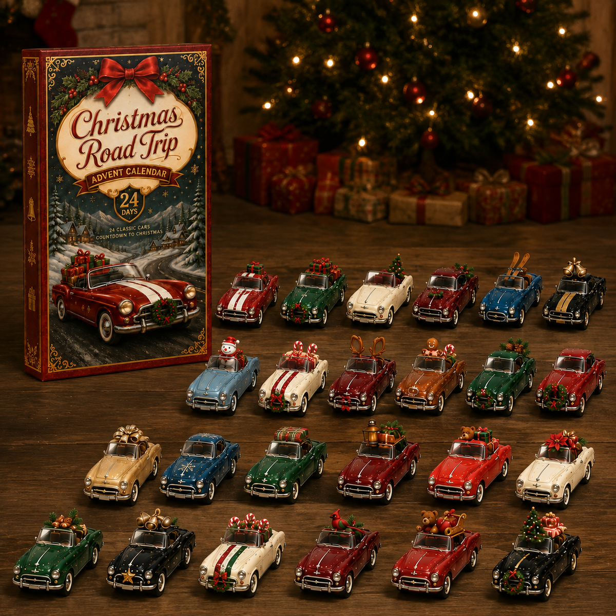 24-Day Christmas Car Advent Calendar | Countdown Blind Box Gift