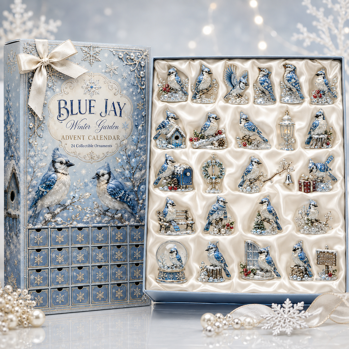 24-Day Blue Jay Advent Calendar | Collectible Figurine Christmas Countdown